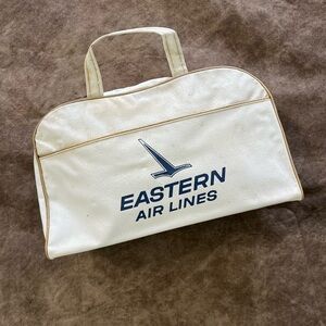 Vintage Tolin Mfg Corp Eastern Air Lines Vinyl Travel Bag First Class Jet Set